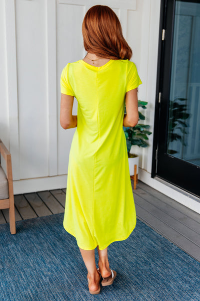 Dolman Sleeve Maxi Dress in Neon Yellow Southern Soul Collectives
