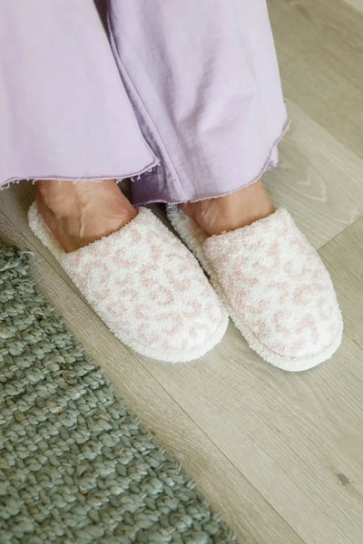 Fuzziest Feet Animal Print Slippers In Pink Womens Southern Soul Collectives
