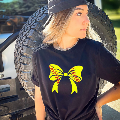 Softball Bow Graphic T-shirt and Sweatshirt - Southern Soul Collectives