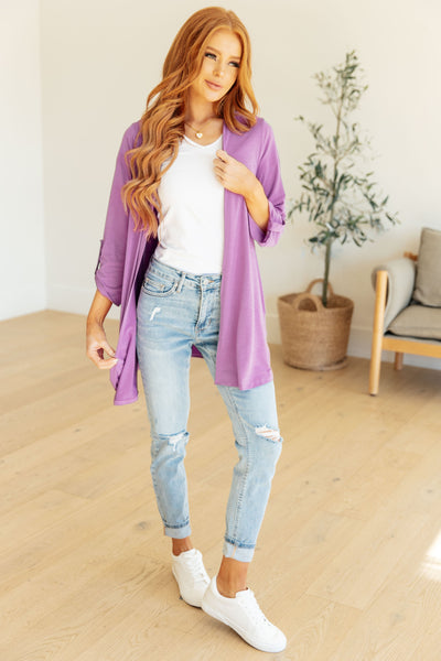 Lizzy Cardigan in Regalia Southern Soul Collectives