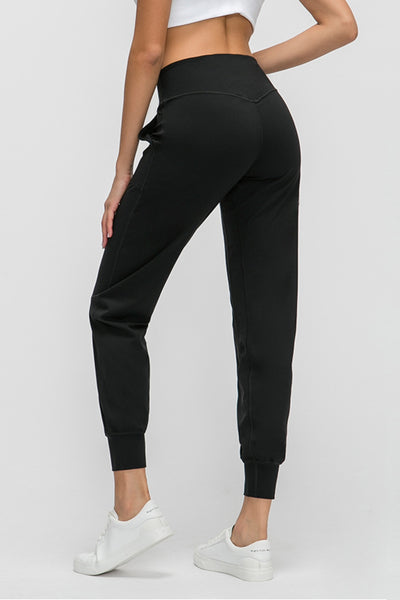 Wide Waistband Slant Pocket Jogger Activewear Pants in Multiple Colors Southern Soul Collectives