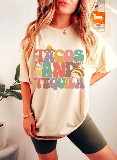 Tacos and Tequila Graphic T-shirt - Southern Soul Collectives