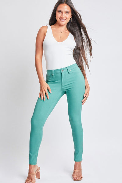 YMI Jeanswear Hyperstretch Mid-Rise Skinny Pants in Sea Green  Southern Soul Collectives
