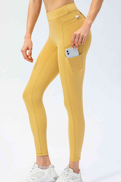 Slim Fit High Waist Sports Athletic Leggings with Pockets in Multiple Colors - Southern Soul Collectives