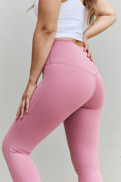 Zenana Fit For You High Waist Active Leggings in Light Rose  Southern Soul Collectives 