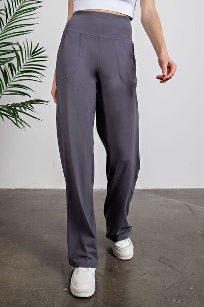High Waist Straight Leg Sweatpants in Charcoal  Southern Soul Collectives