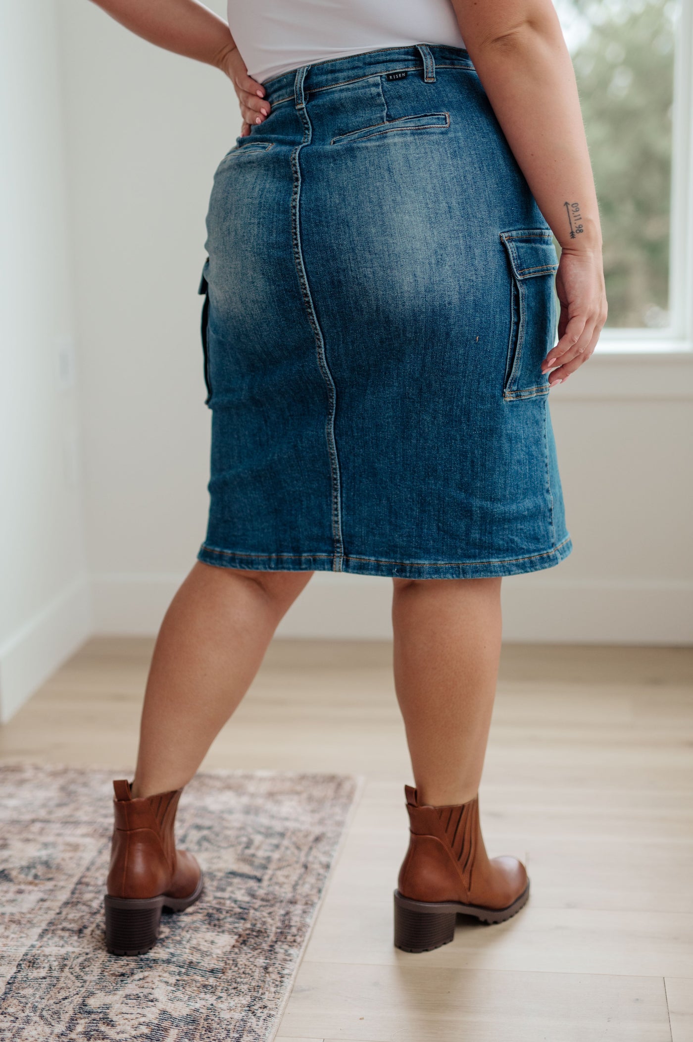 Risen Always Be There Cargo Denim Skirt - Southern Soul Collectives