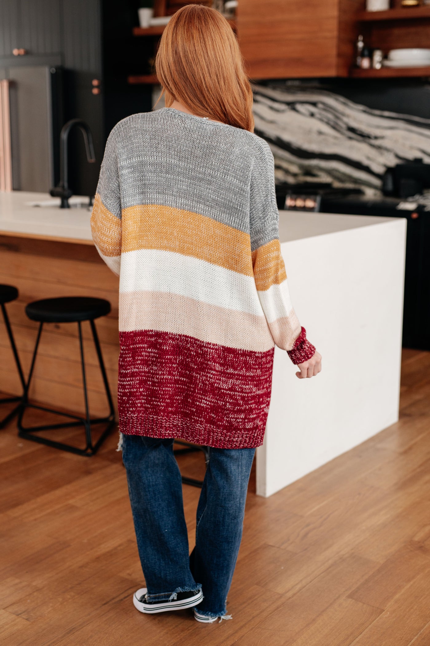 Bring the Warmth Color Block Cardigan Womens Southern Soul Collectives