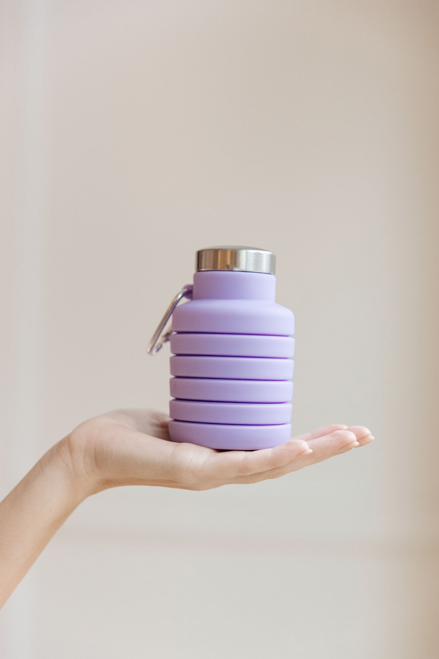 Collapsing Silicon Water Bottle in Purple Womens Southern Soul Collectives
