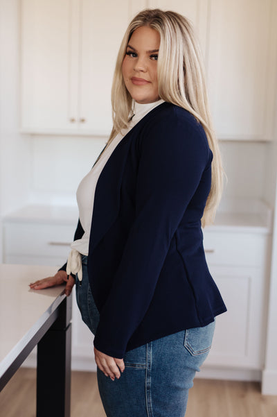 Fitted Blazer in Navy Womens Southern Soul Collectives