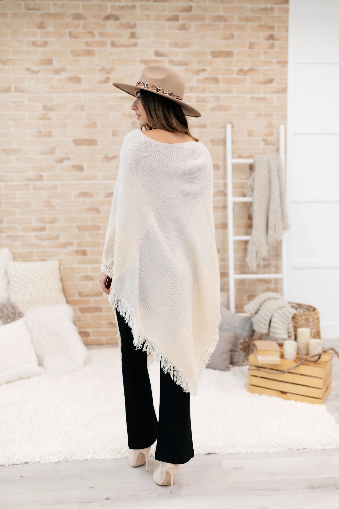 Forever Loved Poncho in Grey Womens Southern Soul Collectives 