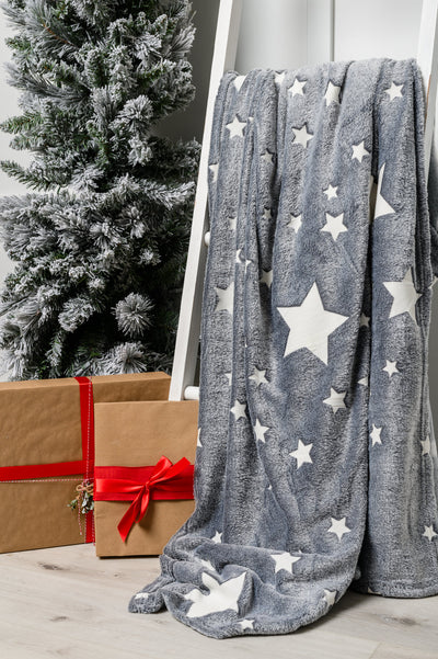 Glow in the Dark Blanket in Gray Star Womens Southern Soul Collectives