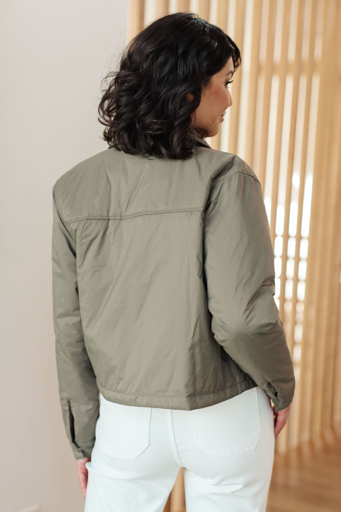 Hear Me Out Lightweight Puffer Jacket in Olive - Southern Soul Collectives