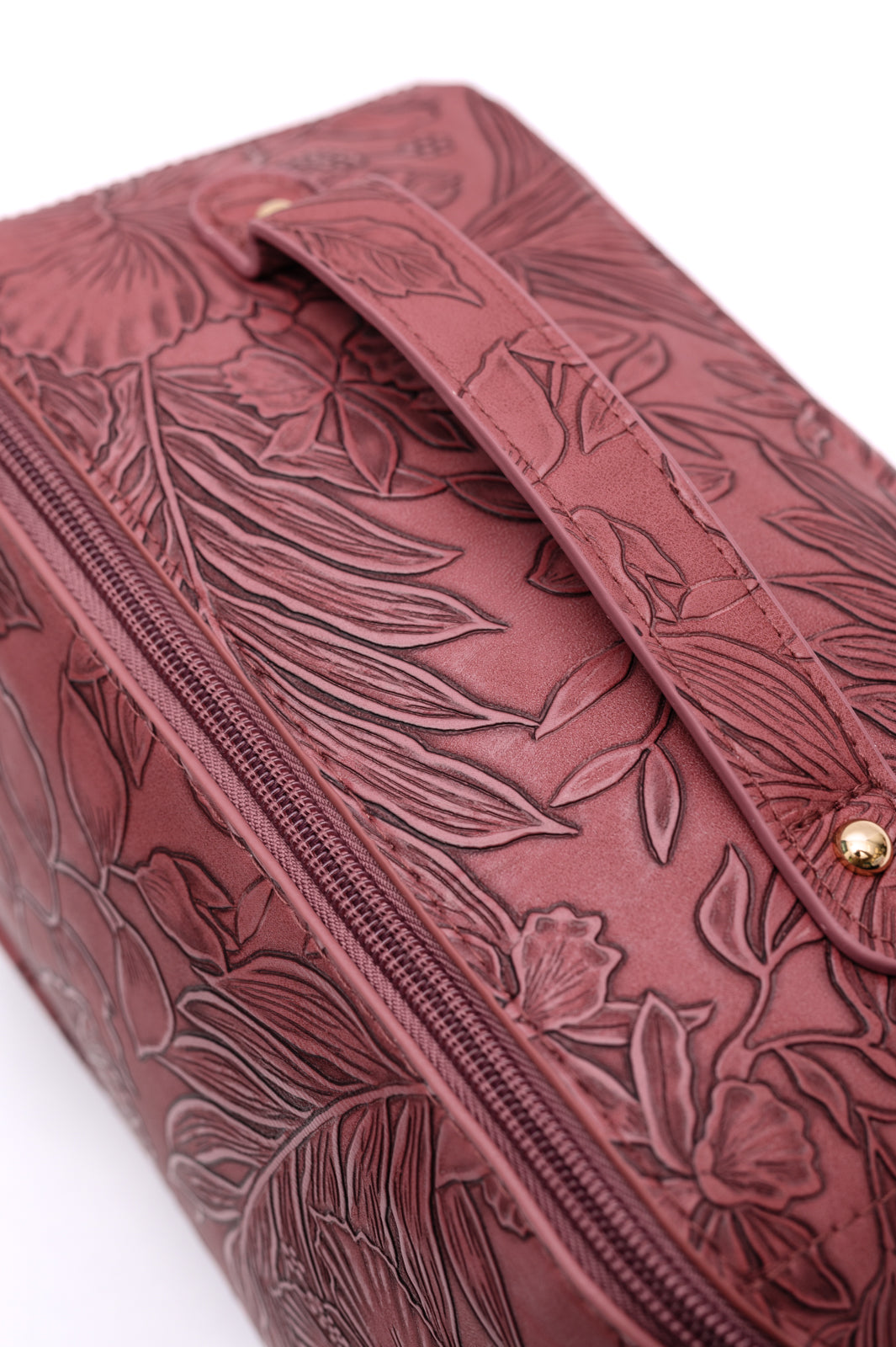 Life In Luxury Large Capacity Cosmetic Bag in Merlot Womens Southern Soul Collectives
