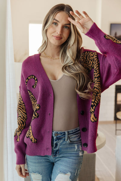 On the Prowl Tiger Cardigan Womens Southern Soul Collectives