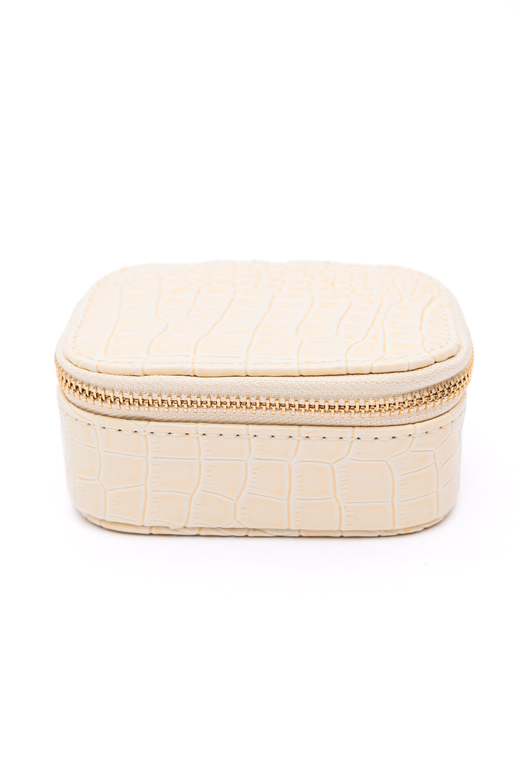 Travel Jewelry Case in Cream Snakeskin Womens Southern Soul Collectives