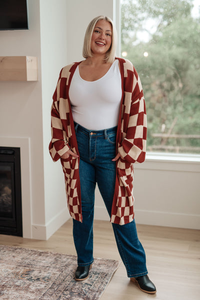 When I See You Again Checkered Cardigan - Southern Soul Collectives