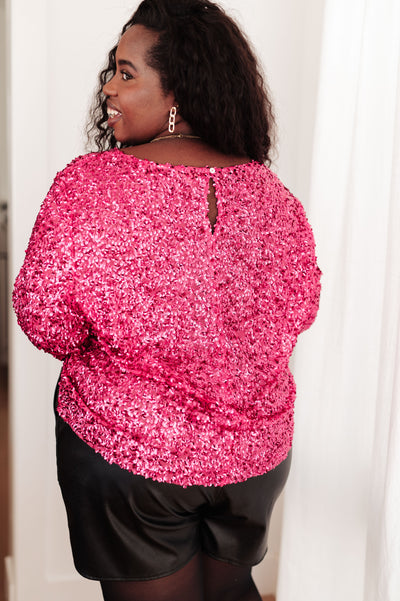 You Found Me Sequin Top in Fuchsia - Southern Soul Collectives