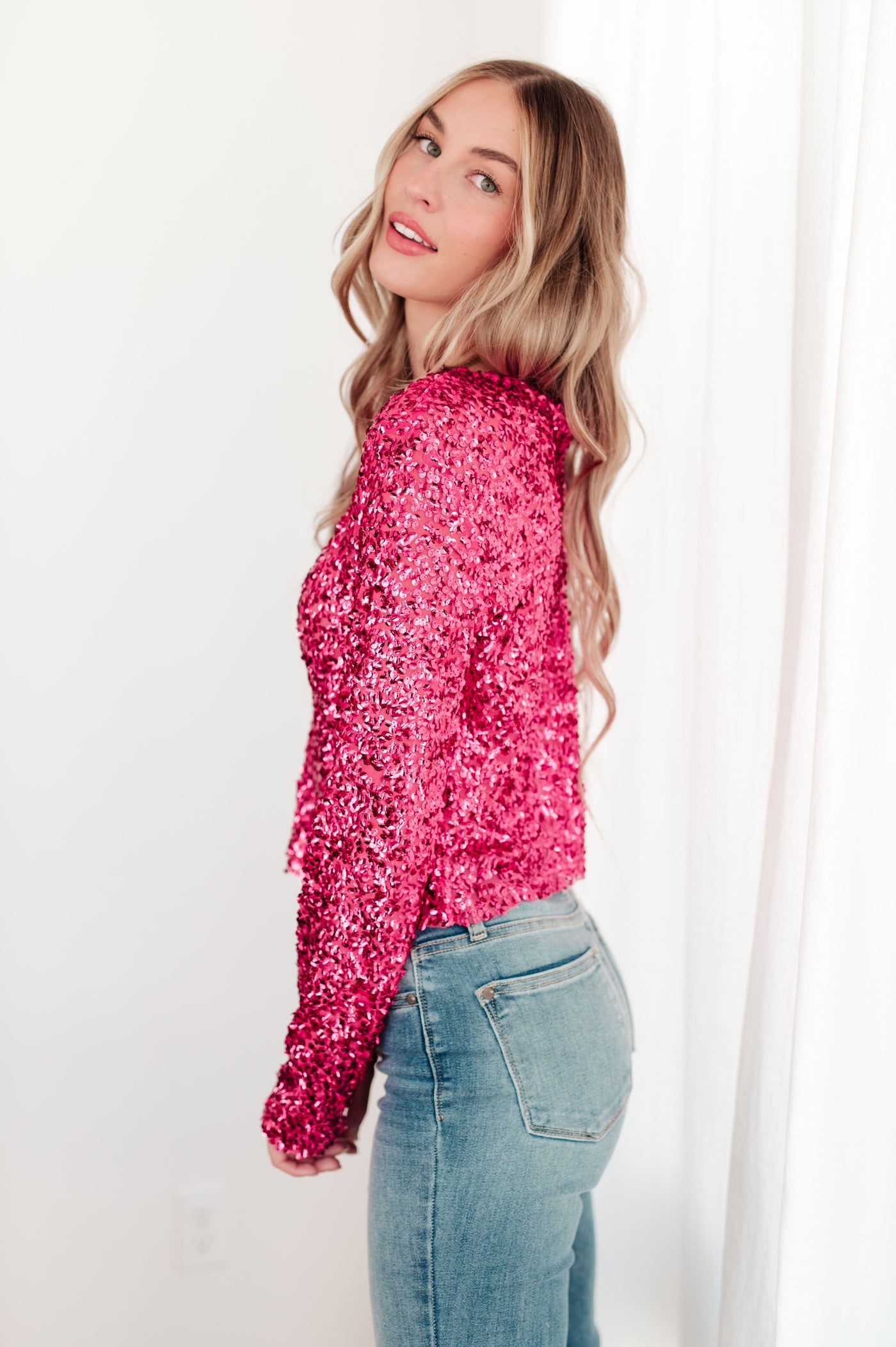 You Found Me Sequin Top in Fuchsia - Southern Soul Collectives