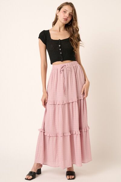 Mittoshop Drawstring High Waist Frill Skirt  Southern Soul Collectives