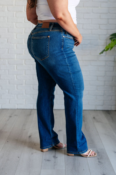 Campbell High Rise Center Seam Detail Straight Jeans Southern Soul Collectives