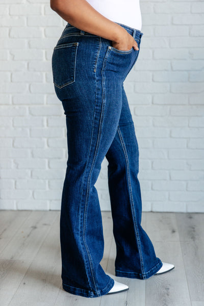 Mavis High Rise Side Seam Detail Flare Jeans Southern Soul Collectives