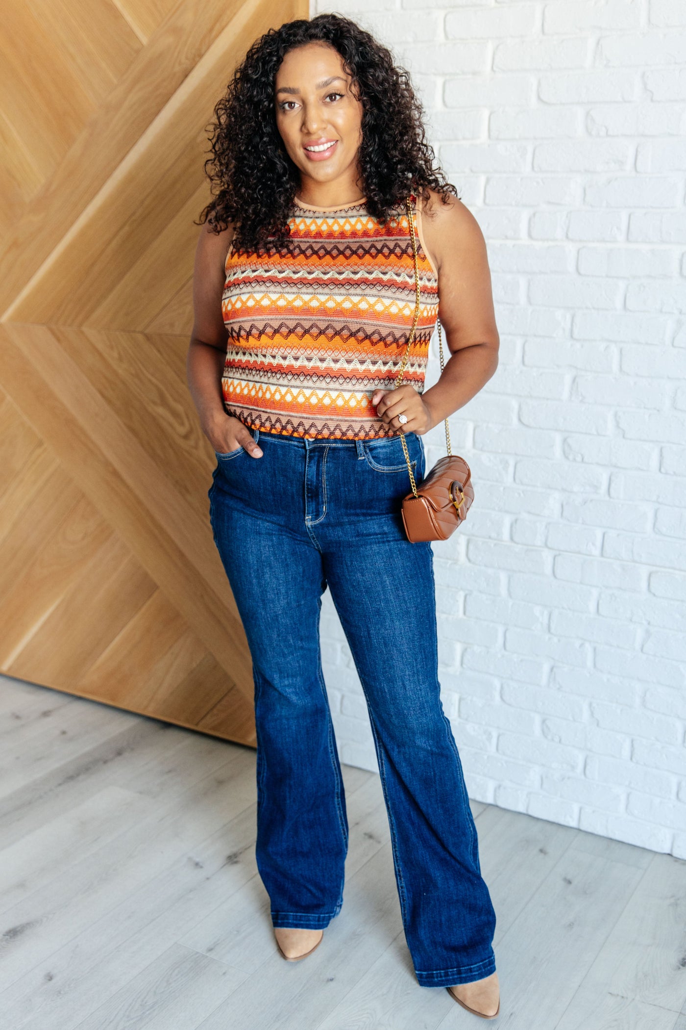 Mavis High Rise Side Seam Detail Flare Jeans Southern Soul Collectives