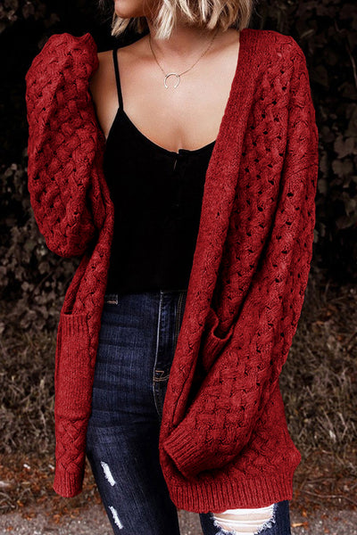 Open Front Dropped Shoulder Cardigan with Pockets Southern Soul Collectives