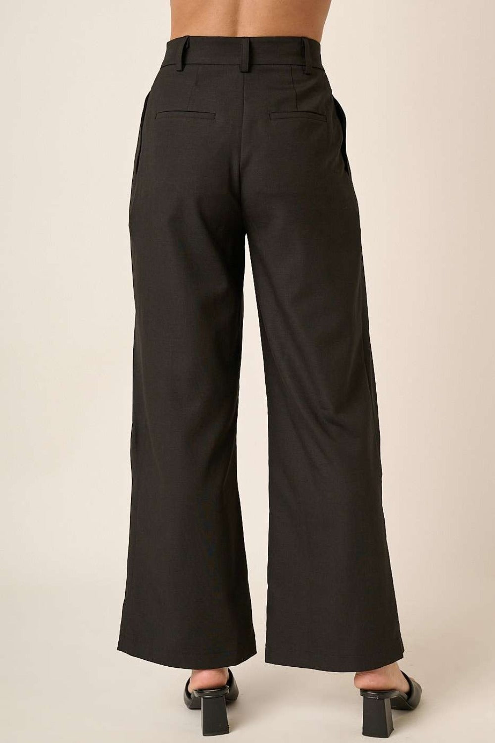 Mittoshop Deep Pleated High Waisted Wide Leg Pants Southern Soul Collectives