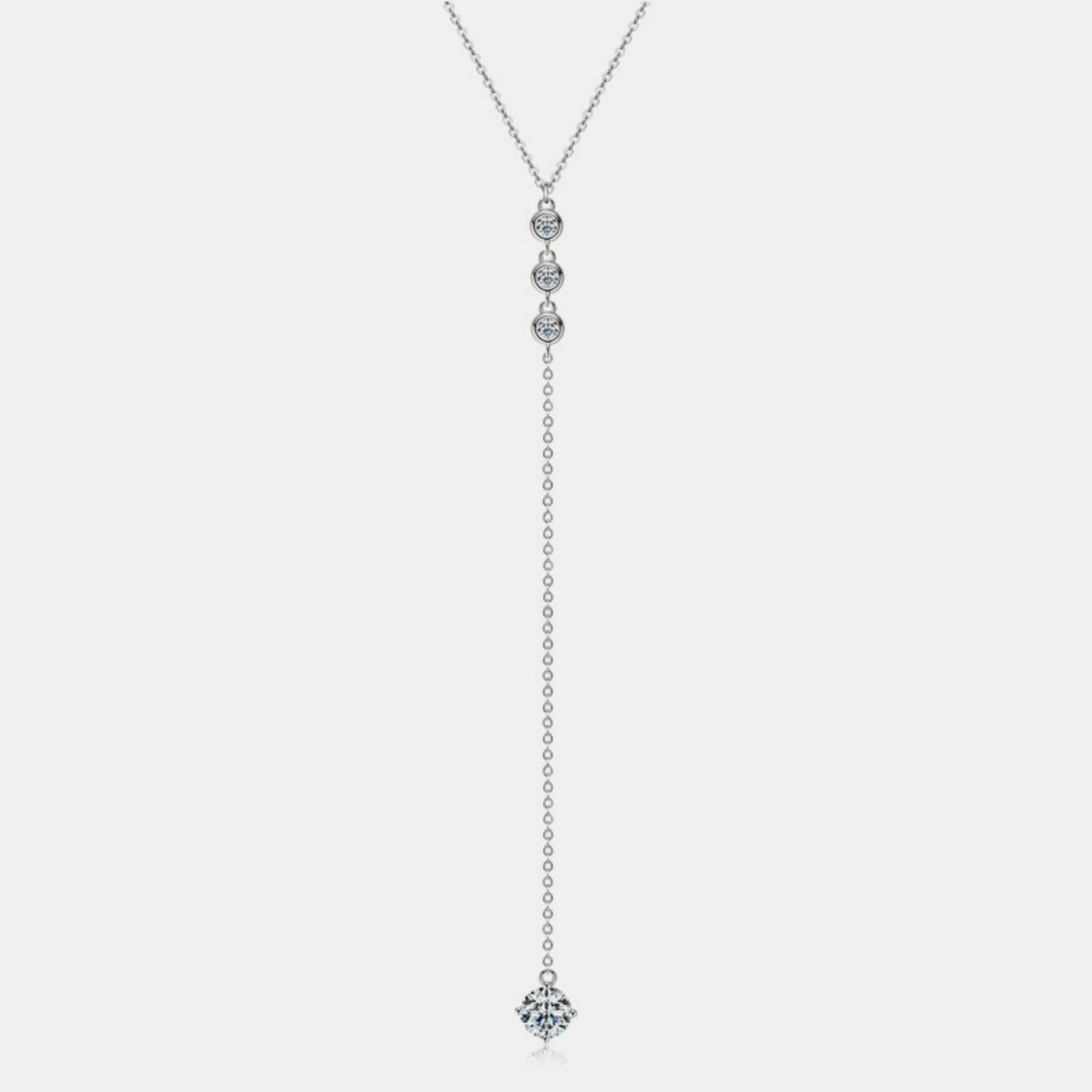 1.3 Carat Moissanite 925 Sterling Silver Drop Necklace Southern Soul Collectives