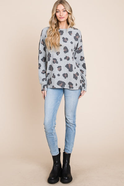 BOMBOM Leopard Drop Shoulder T-Shirt Southern Soul Collectives