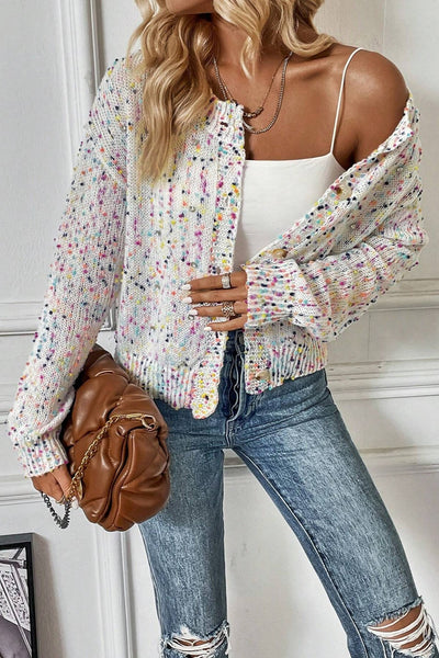 Confetti Button Up Long Sleeve Cardigan Southern Soul Collectives