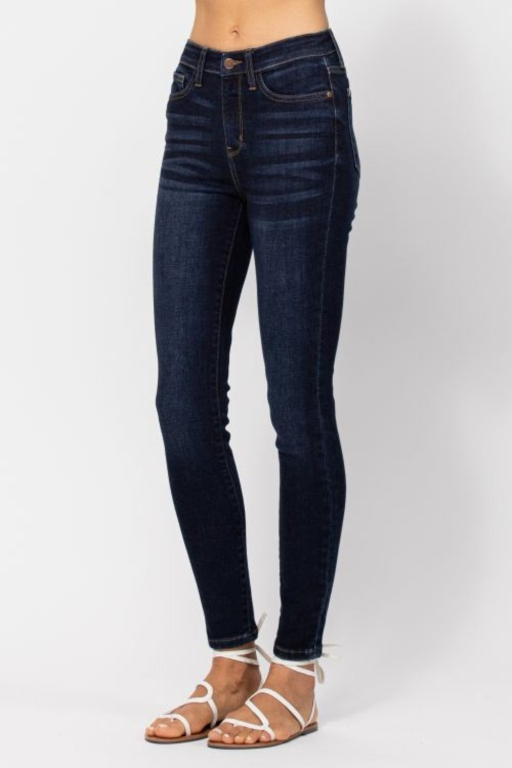 Judy Blue High Waist Hand Sanded Skinny Jeans Southern Soul Collectives