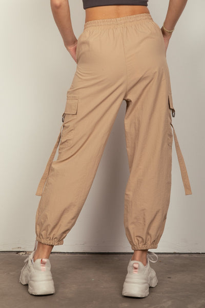 VERY J Elastic Waist Woven Cargo Pants Southern Soul Collectives