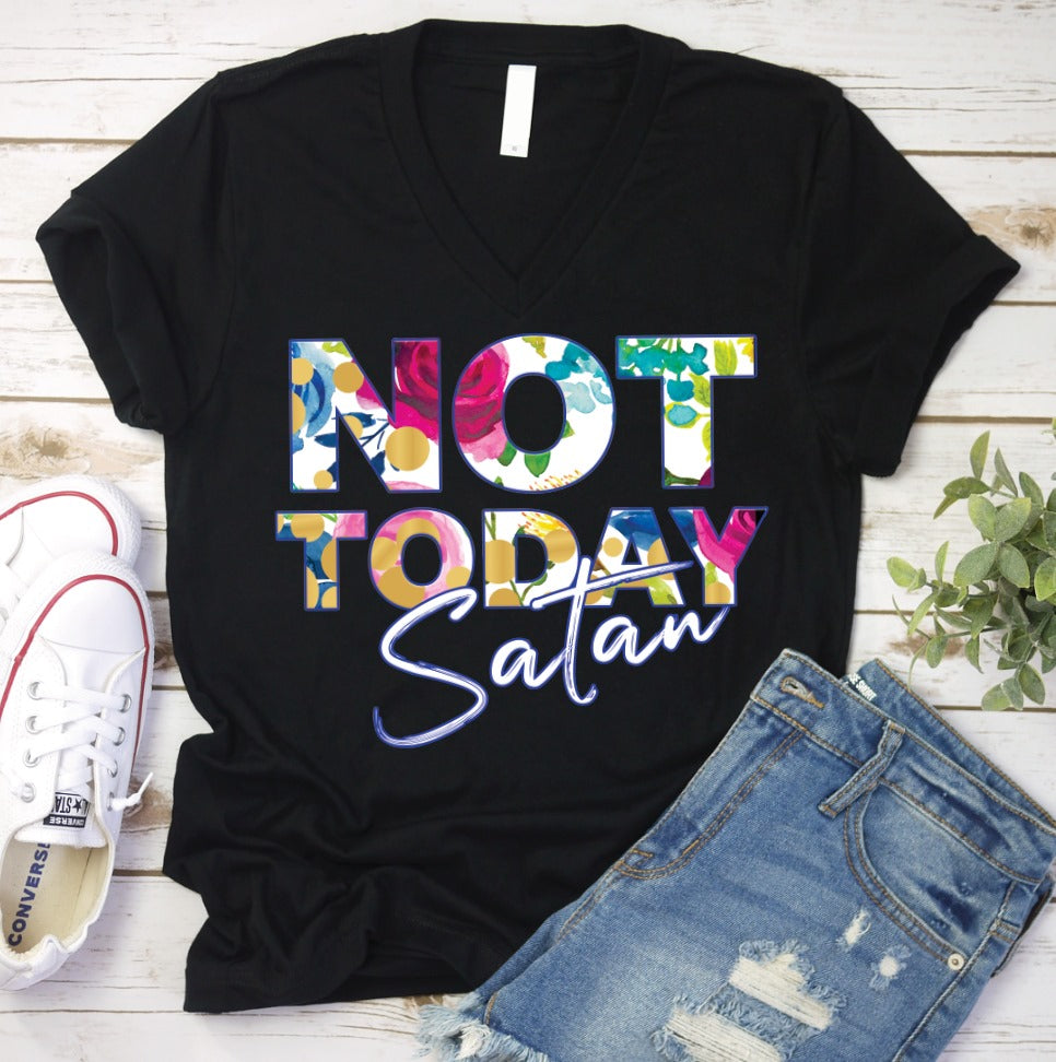 Not Today Satan Graphic Tee Graphic Tee Southern Soul Collectives 