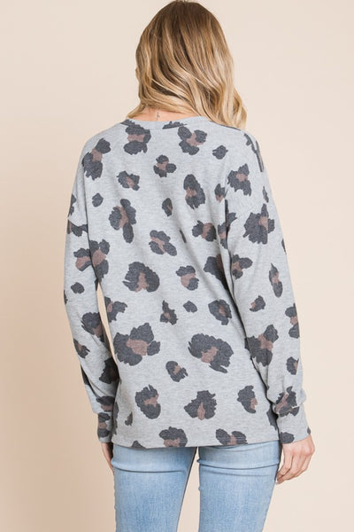 BOMBOM Leopard Drop Shoulder T-Shirt Southern Soul Collectives