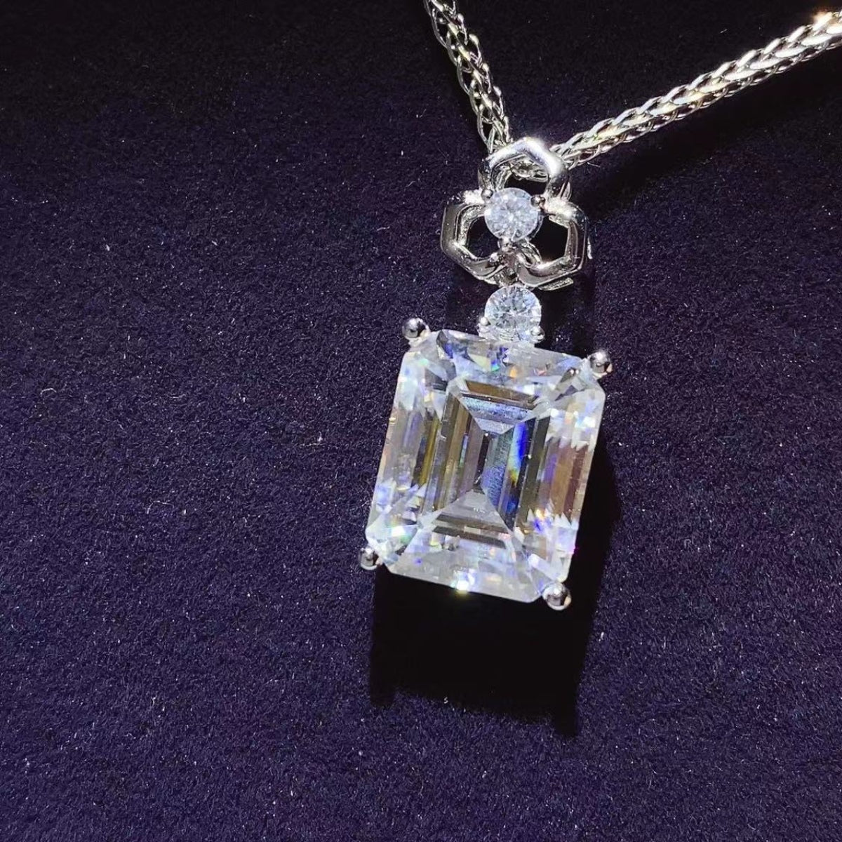 5 Carat Moissanite 925 Sterling Silver Necklace Southern Soul Collectives