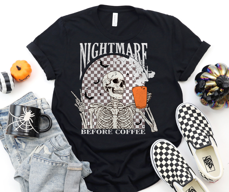 Nightmare before coffee Graphic T-shirt T-Shirt Southern Soul Collectives 
