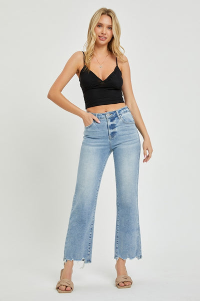 RISEN Full Size High Rise Straight Jeans Southern Soul Collectives