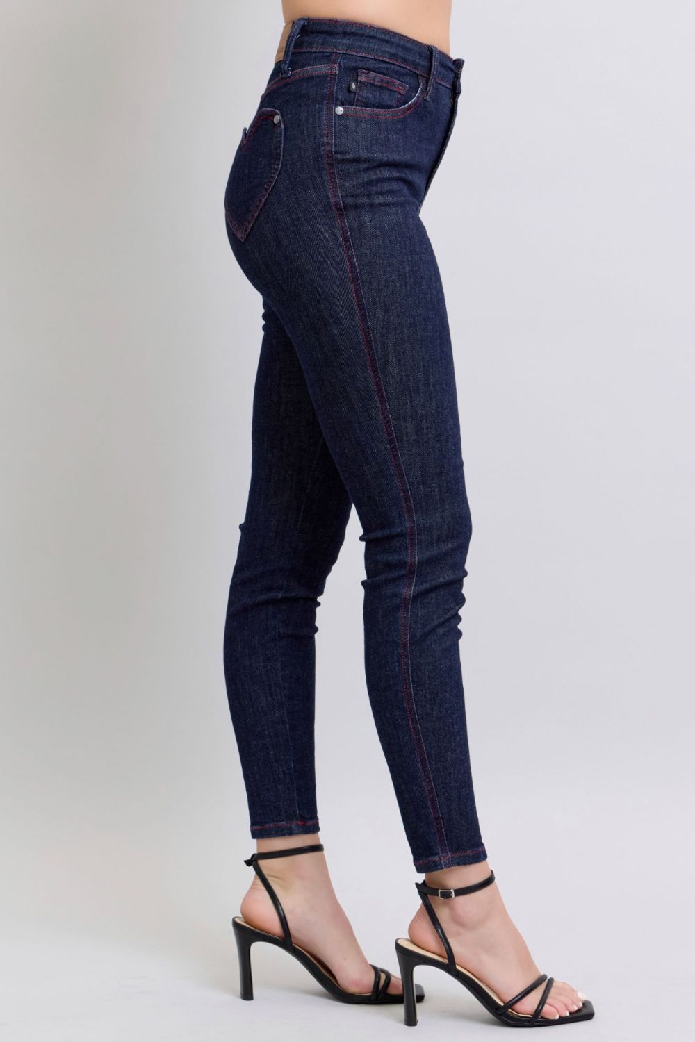 Judy Blue Full Size Heart Shaped Back Pockets Skinny Jeans Southern Soul Collectives