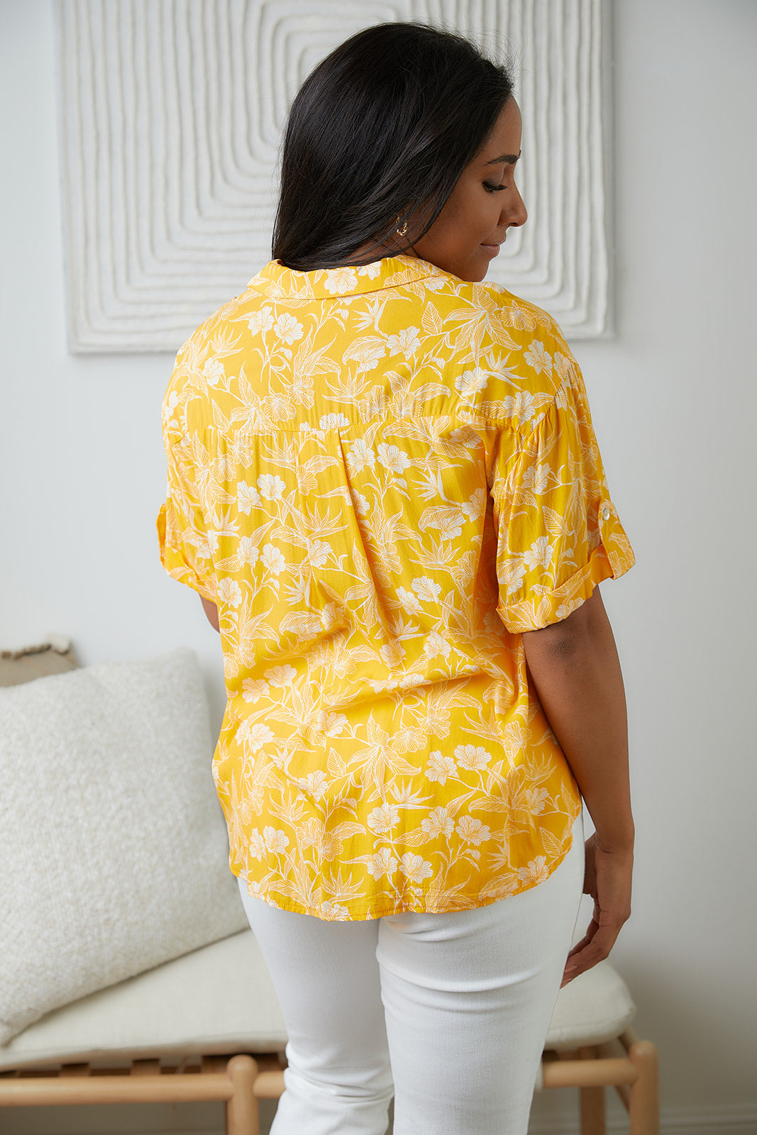 Clementine Floral Button Up Blouse Womens Southern Soul Collectives 