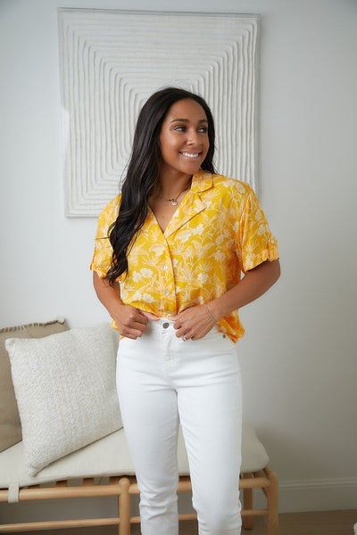 Clementine Floral Button Up Blouse Womens Southern Soul Collectives 