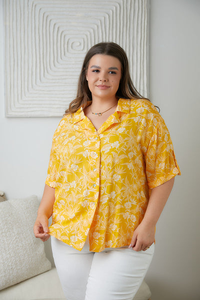 Clementine Floral Button Up Blouse Womens Southern Soul Collectives 