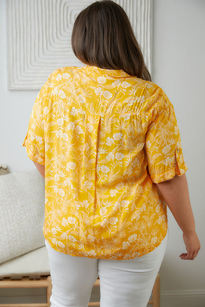 Clementine Floral Button Up Blouse Womens Southern Soul Collectives 