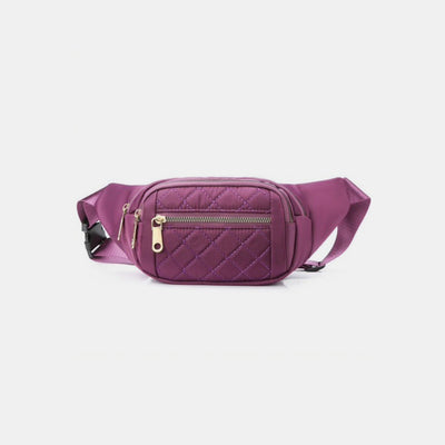 Zenana Quilted Multi Pocket Waist Belt Bag Southern Soul Collectives