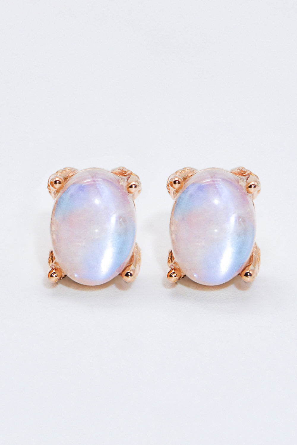 Natural Moonstone 4-Prong Stud Earrings Southern Soul Collectives