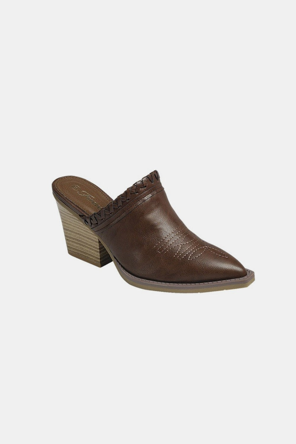 Forever Link Pointy Toe Slip On Chunky Mules in Chocolate Brown Southern Soul Collectives