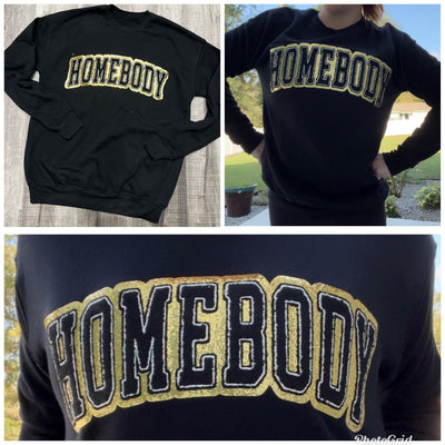HOMEBODY Chenille Patch Graphic Sweatshirt Graphic Tee Southern Soul Collectives 