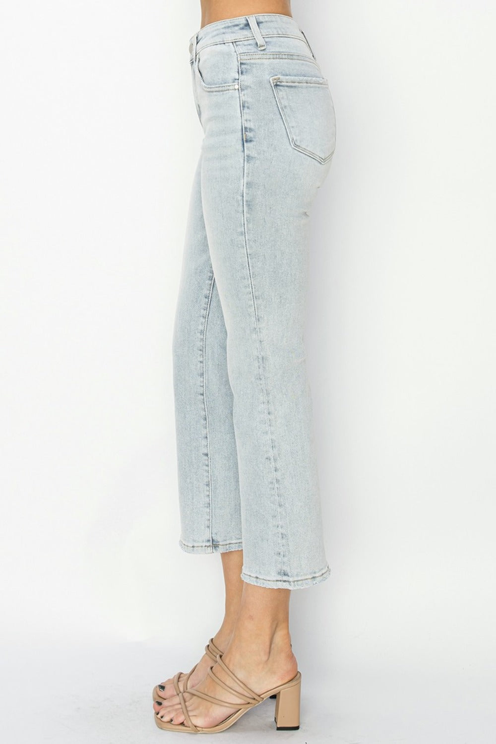 RISEN Mid Rise Cropped Flare Jeans Southern Soul Collectives