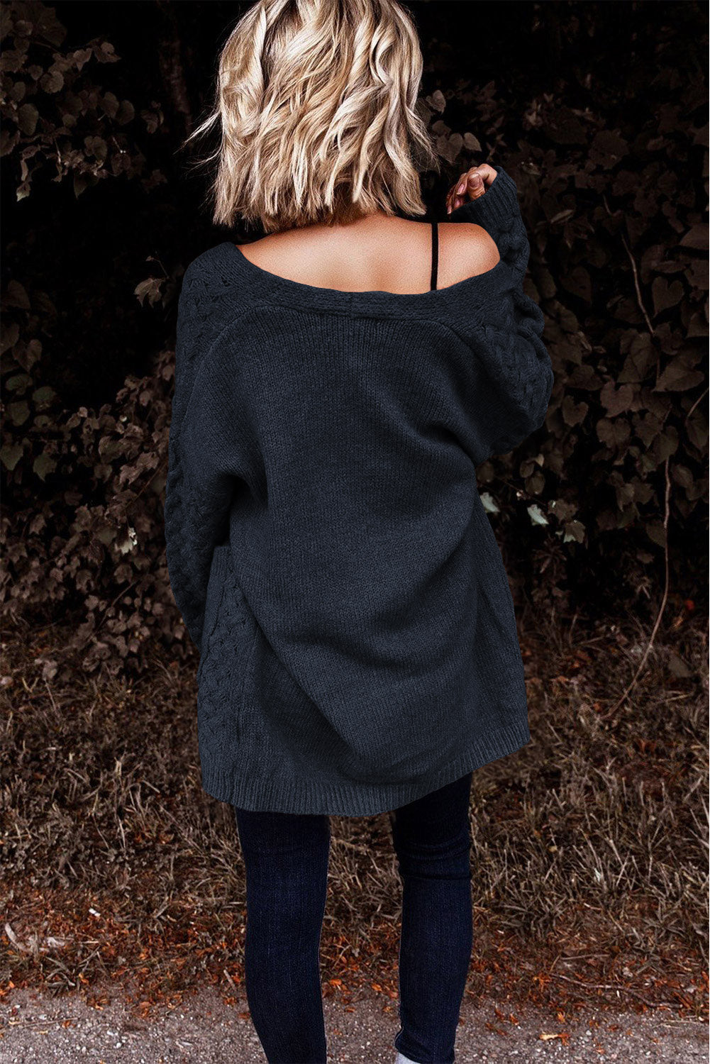 Open Front Dropped Shoulder Cardigan with Pockets Southern Soul Collectives